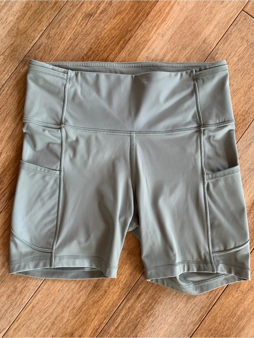 lululemon athletica Sage Green High-Rise Bike Shorts with Pockets